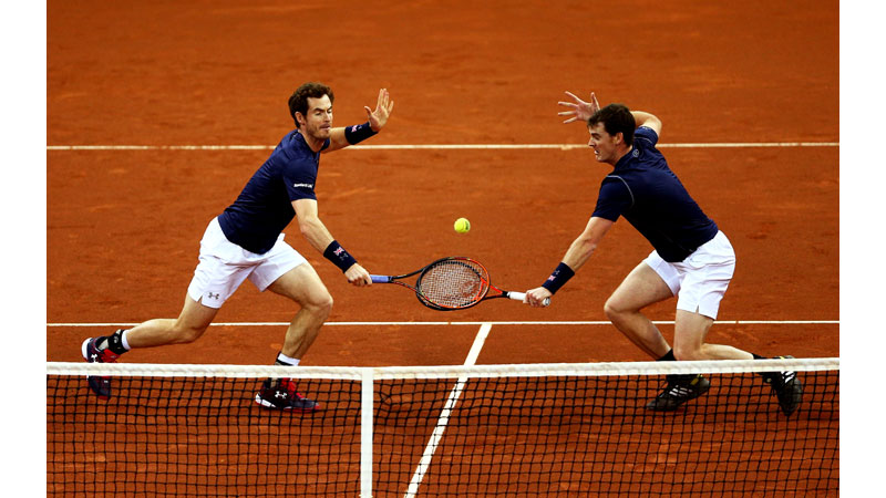 122/218 Andy and Jamie Murray Davis Cup Final 2015