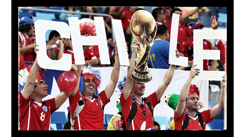8/42 Chile fans, Brazil 2014