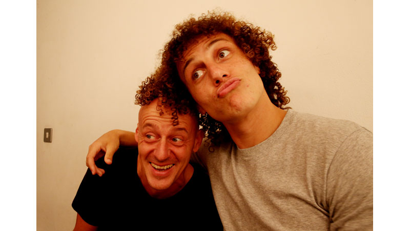 42/112 David Luiz shares his hair with me during our studio shoot in London!
