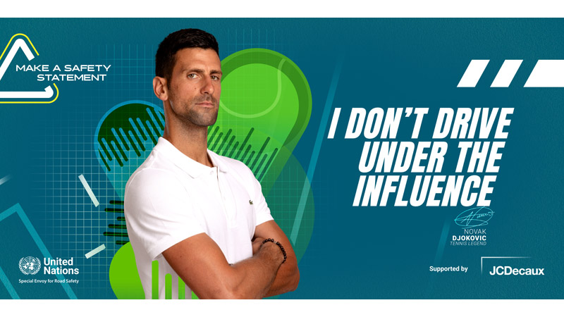 12/172 Novak Djokovic for the UN Global Road Safety Campaign 