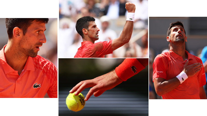 4/6 Novak Djokovic for Lacoste RG 2023