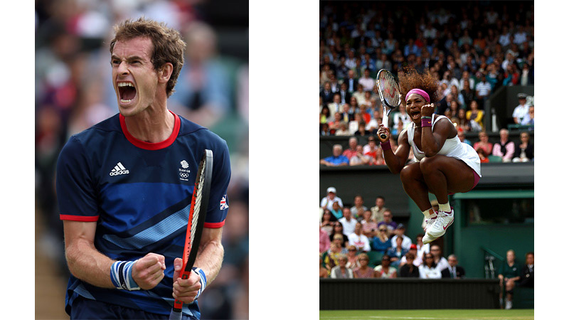 159/218 - Andy Murray London August 2012 / Serena Williams London July 2012