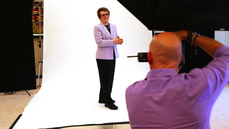 47/112 Billy Jean King for WTA 40th Anniversary Shoot Wimbledon