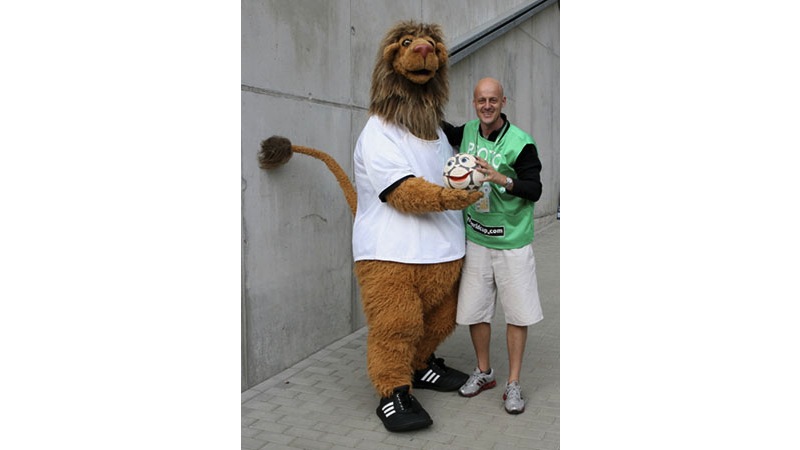 103/112 - Hanging out with FIFA's World Cup Mascot - Germany, 2006.