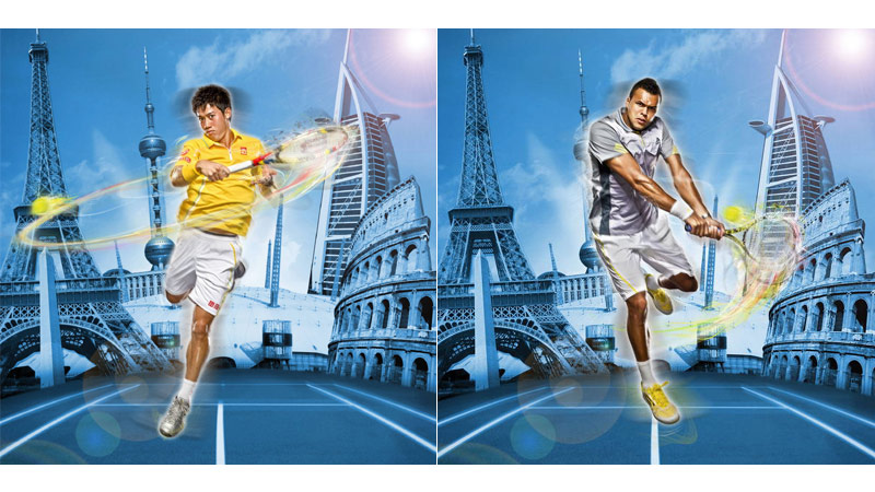 84/172 Kei Nishikori; Jo-Wilfried Tsonga