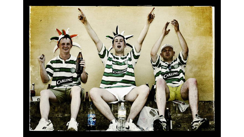 30/42 Glasgow Celtic fans, Seville, Spain 2003